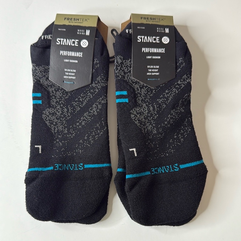 Stance Performance Run Light Tab Socks 2 Pairs Medium